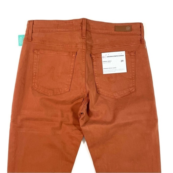 New Adriano Goldschmied Luscious Stretch Sateen Pants Farrah High Rise - Picture 4 of 10